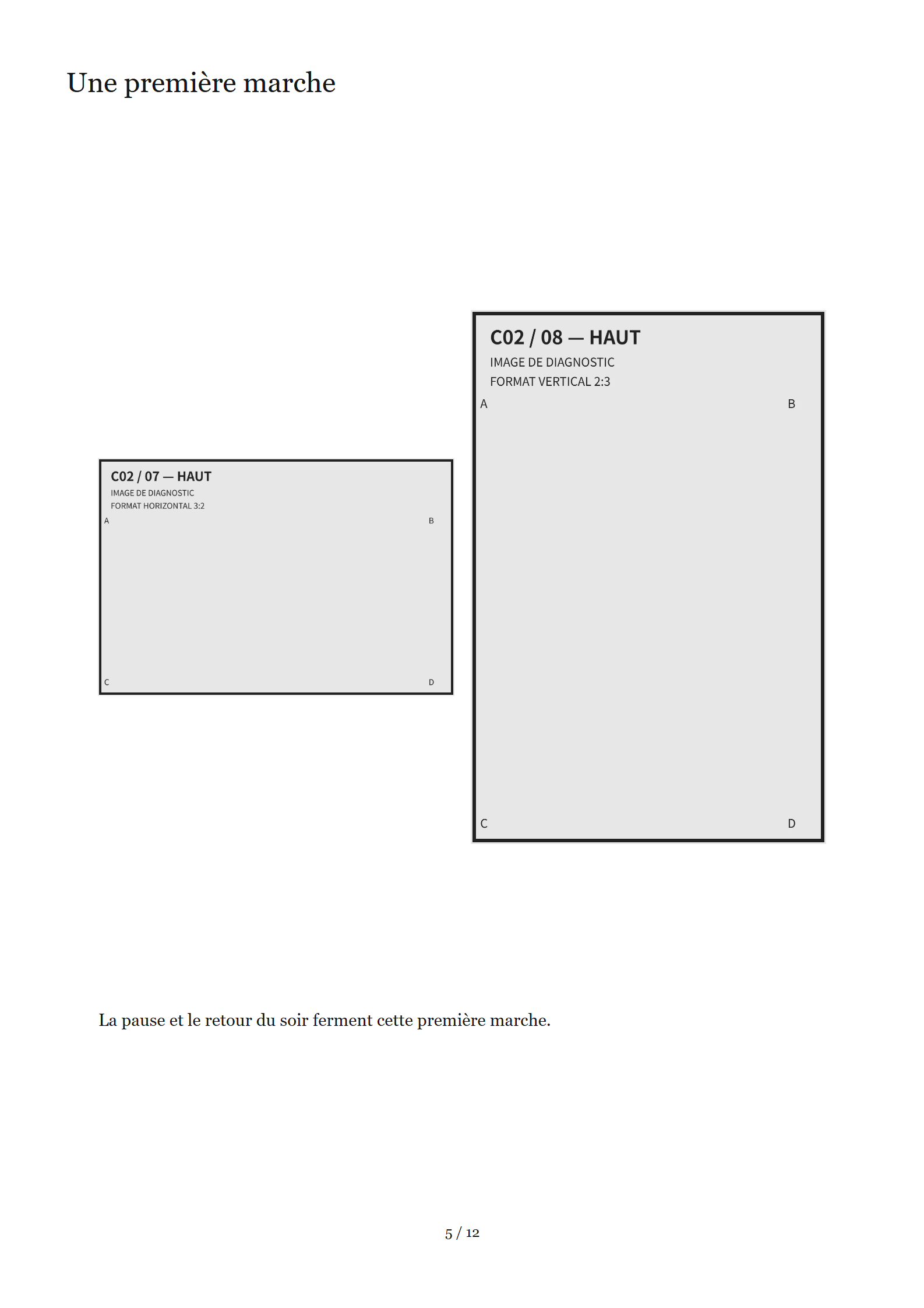 C02, page 5 sur 12 : rendu A4 avec 2 images de diagnostic